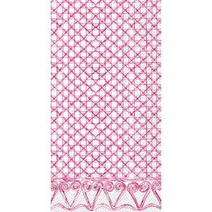 IHR Ideal Home Range 16 Dinner Napkins Hearts Botanical Cane Pink Disposable